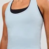 Flow Scoop Neck Performance Tank - Blue Aura