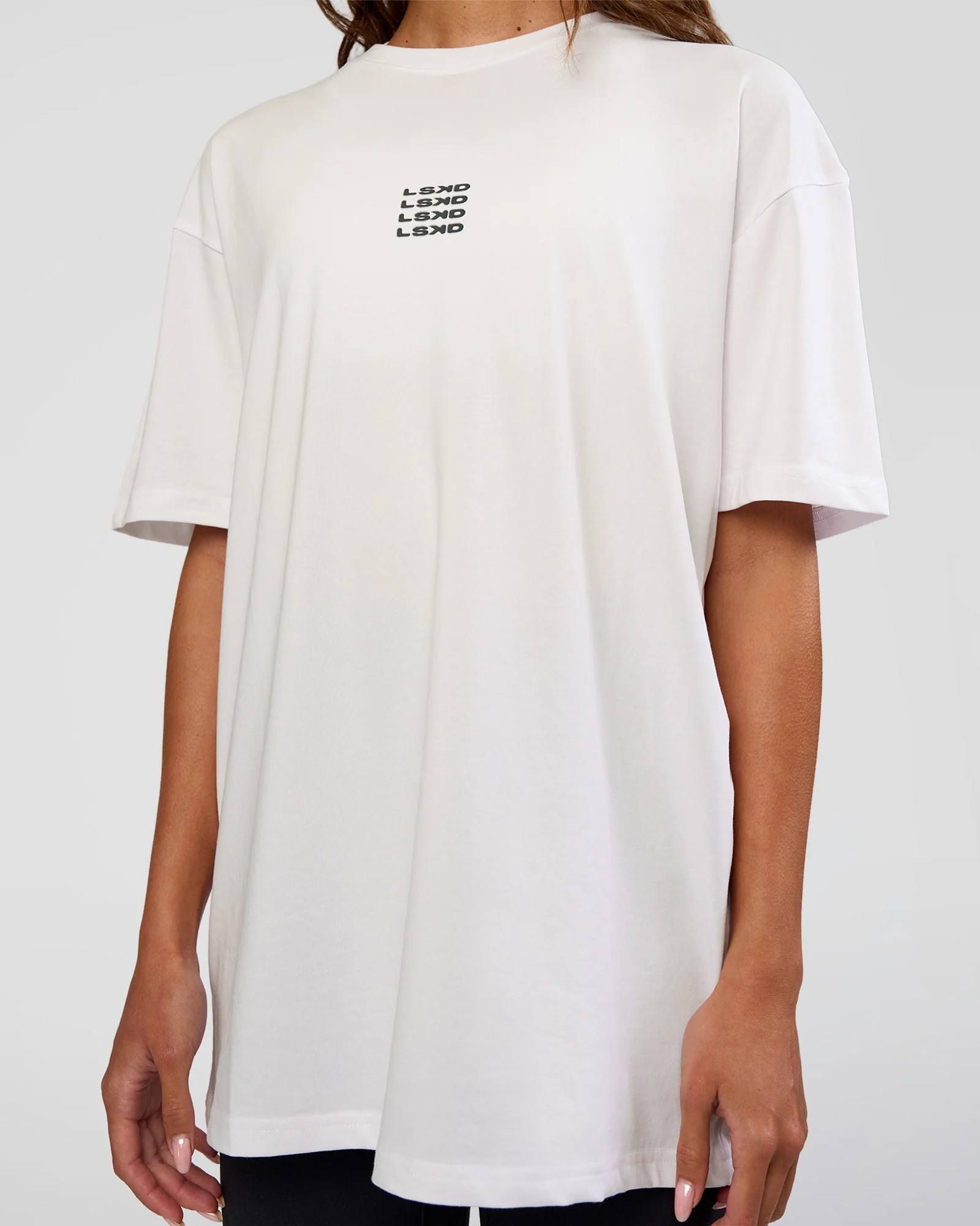 Everyday Elevation FLXCotton Oversized Tee - White-Carbon Green