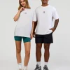Everyday Elevation FLXCotton Oversized Tee - White-Carbon Green