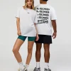 Everyday Elevation FLXCotton Oversized Tee - White-Carbon Green
