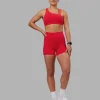 Fusion Ultra High-Rise 4" Short Pockets - Scarlet