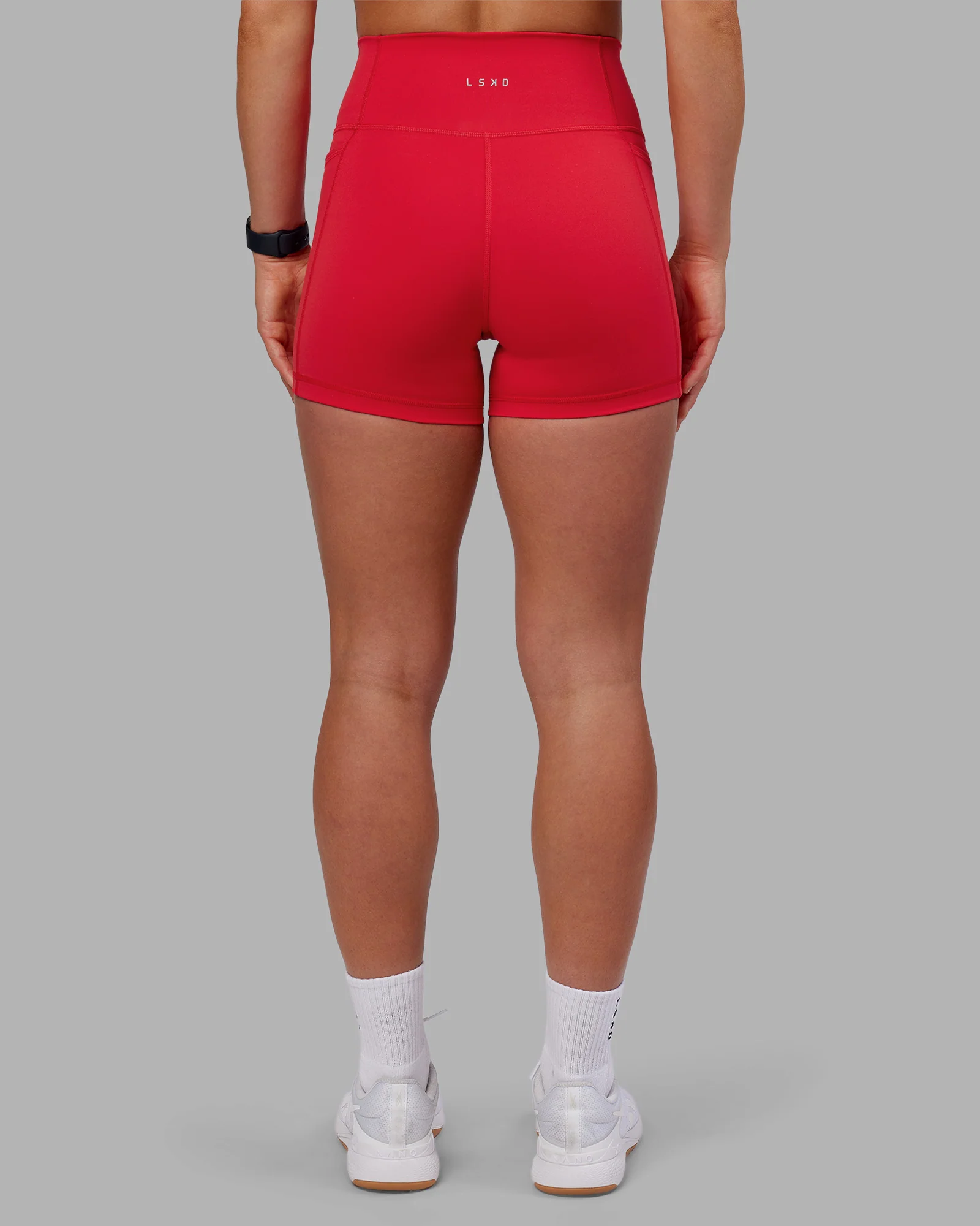 Fusion Ultra High-Rise 4" Short Pockets - Scarlet