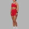 Fusion Ultra High-Rise 4" Short Pockets - Scarlet