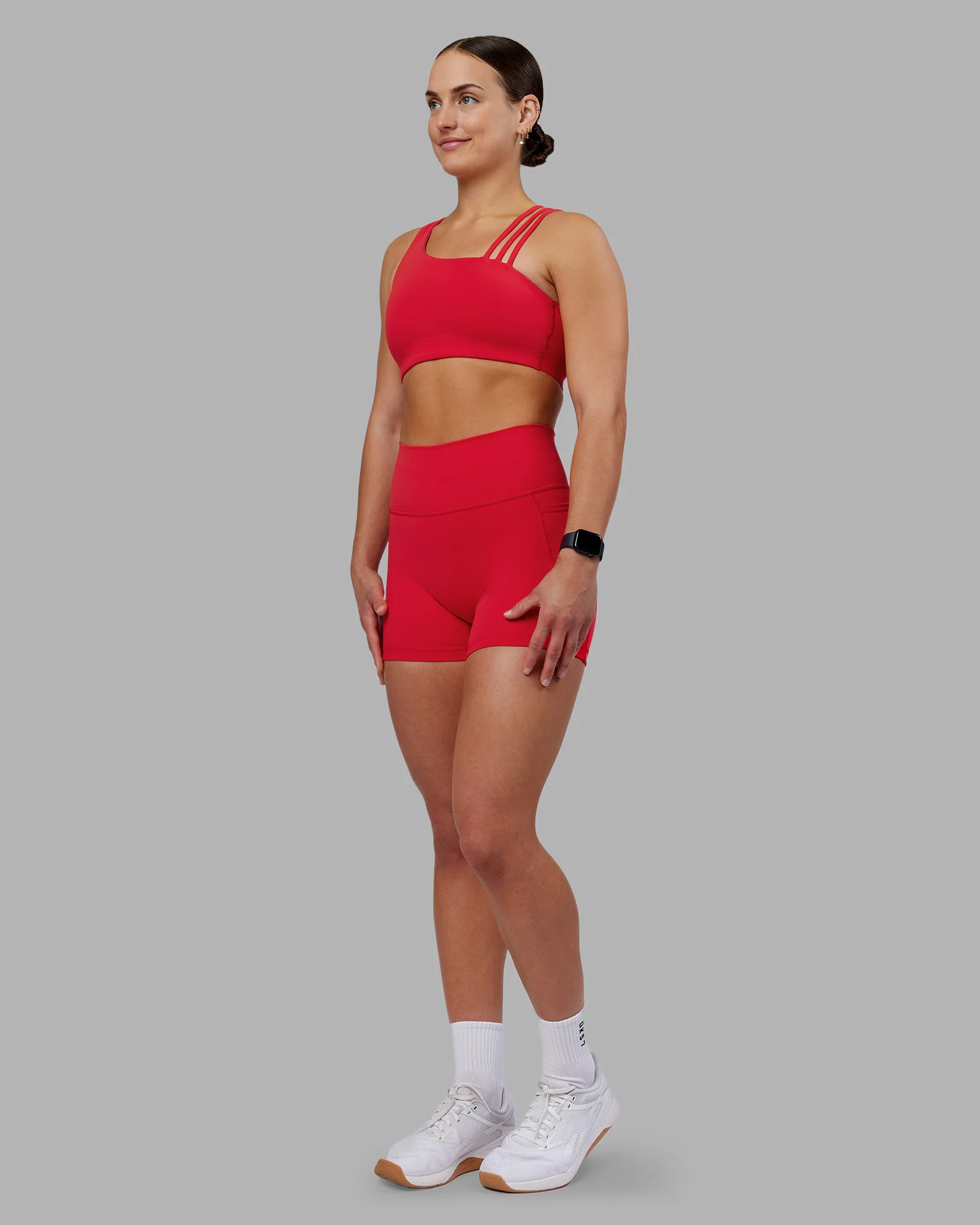 Fusion Ultra High-Rise 4" Short Pockets - Scarlet