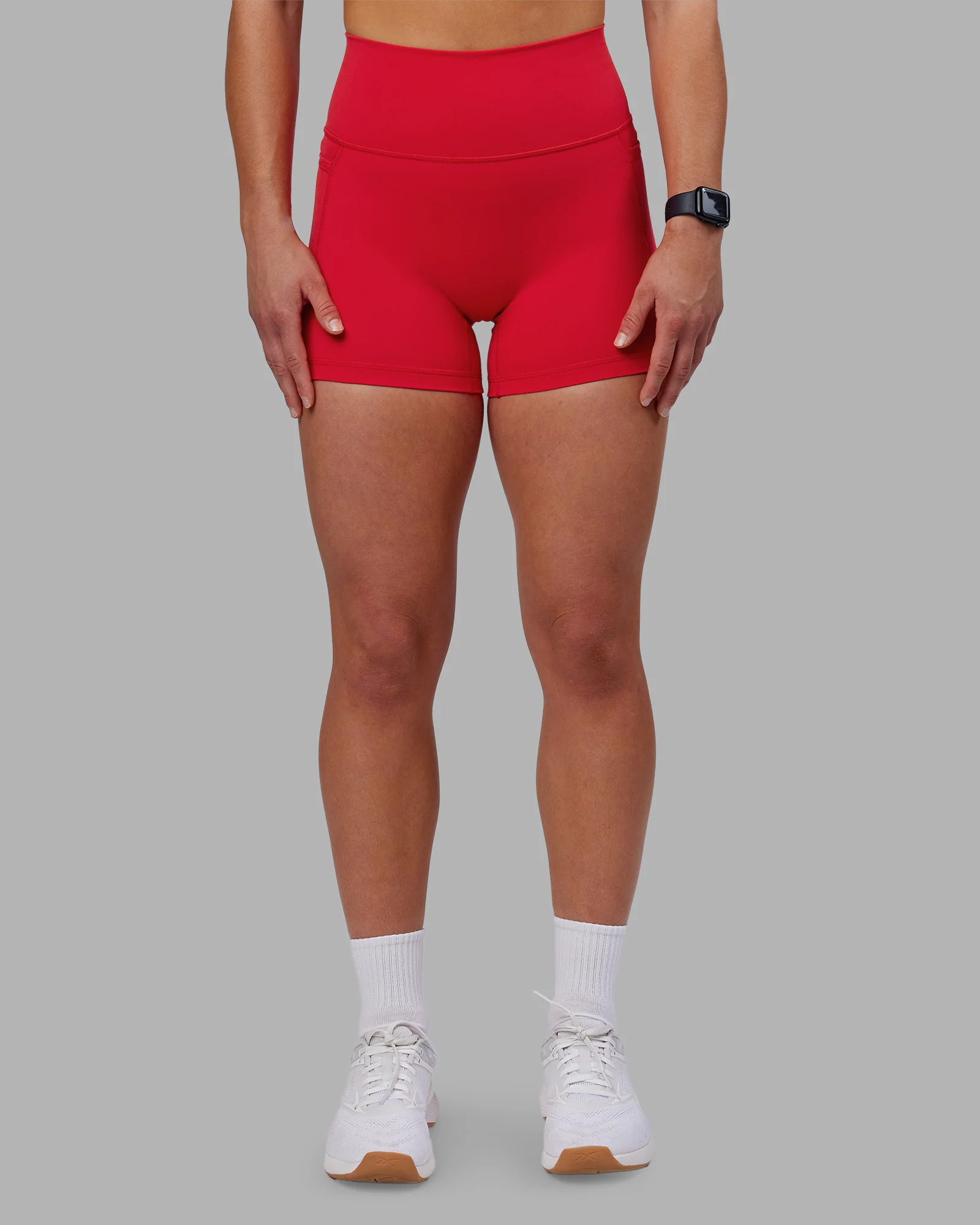 Fusion Ultra High-Rise 4" Short Pockets - Scarlet