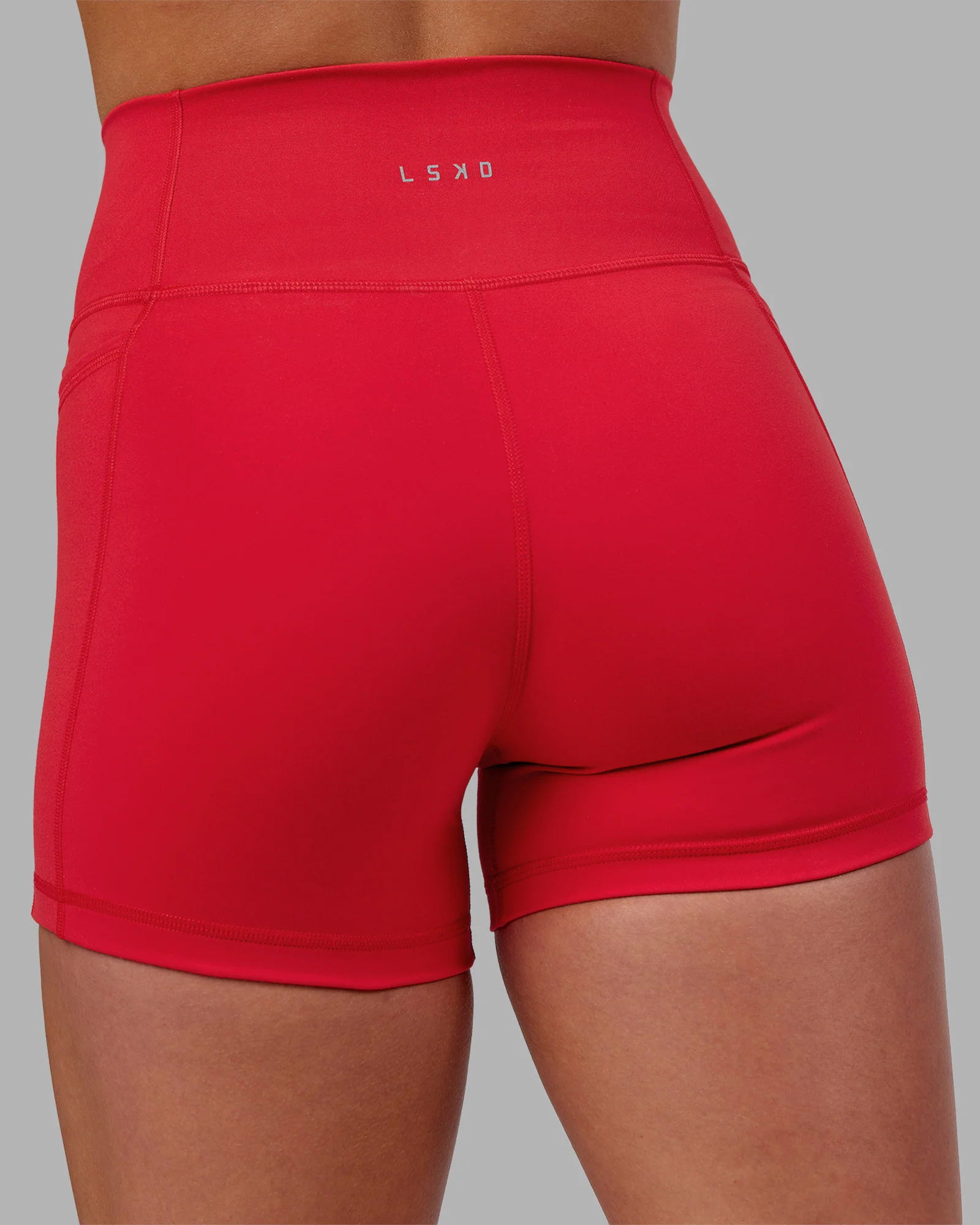 Fusion Ultra High-Rise 4" Short Pockets - Scarlet