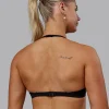 Sara Ares High Neck Sports Bra - Black