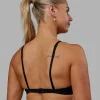Sara Ares High Neck Sports Bra - Black