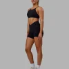 Sara Ares High Neck Sports Bra - Black