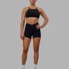 Sara Ares High Neck Sports Bra - Black
