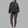 Journey Washed Unisex Oversize Hoodie - Black-Ultra Orange