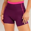 Liberate Contrast High-Rise 4" Short Pockets - Plum Caspia-Ultra Pink