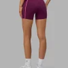 Liberate Contrast High-Rise 4" Short Pockets - Plum Caspia-Ultra Pink