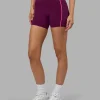 Liberate Contrast High-Rise 4" Short Pockets - Plum Caspia-Ultra Pink