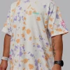 Washed Huntington 24 Heavyweight Oversize Tee - Tie Dye Tangerine-Dahlia Purple