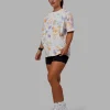 Washed Huntington 24 Heavyweight Oversize Tee - Tie Dye Tangerine-Dahlia Purple