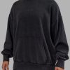 Variation Washed Oversized Hoodie - Black-Black