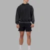 Variation Washed Oversized Hoodie - Black-Black