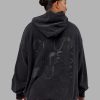 Variation Washed Oversized Hoodie - Black-Black