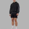 Variation Washed Oversized Hoodie - Black-Black