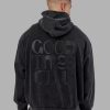Variation Washed Oversized Hoodie - Black-Black