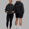 Variation Washed Oversized Hoodie - Black-Black