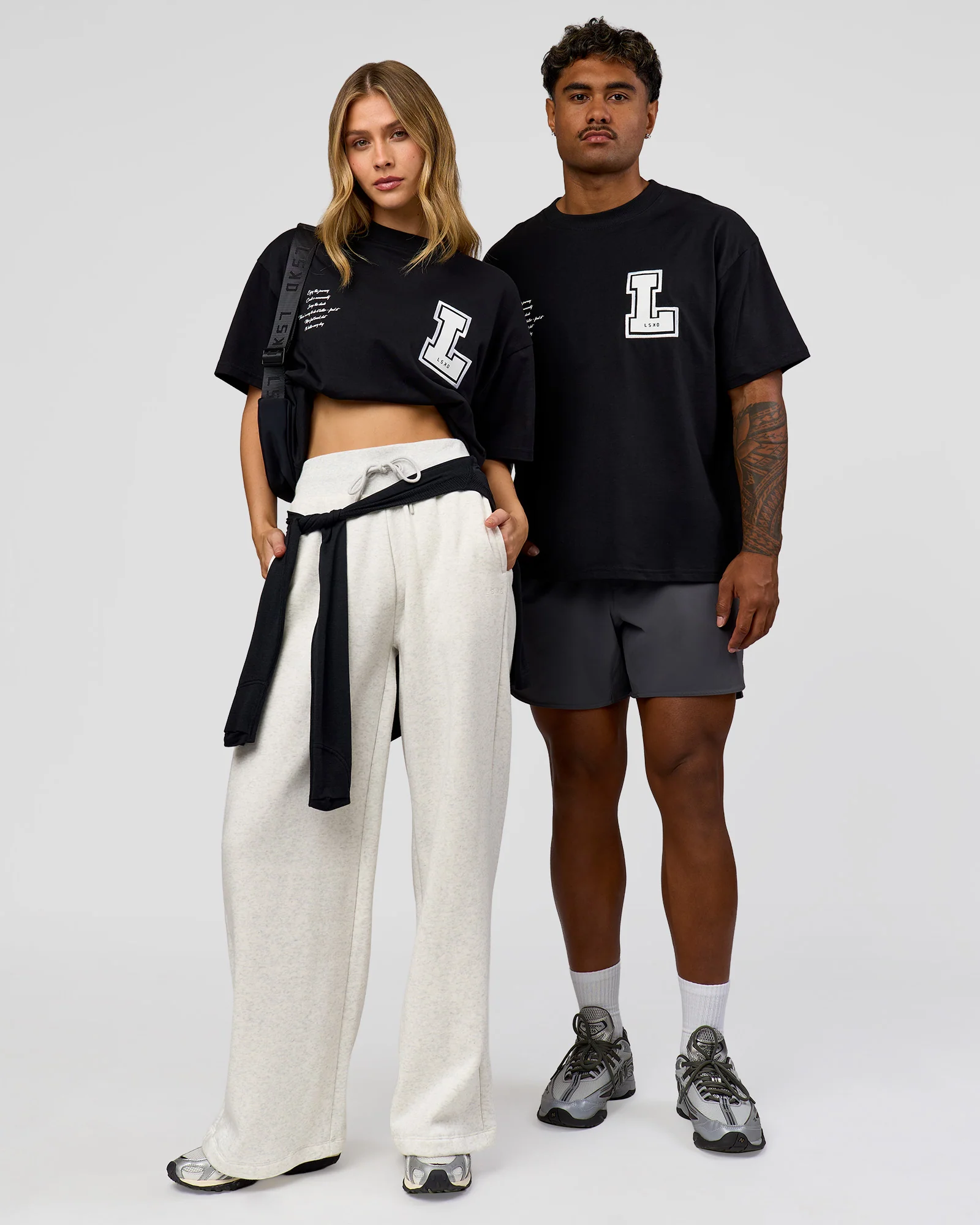 Hype Heavyweight Unisex Oversized Tee - Black-White