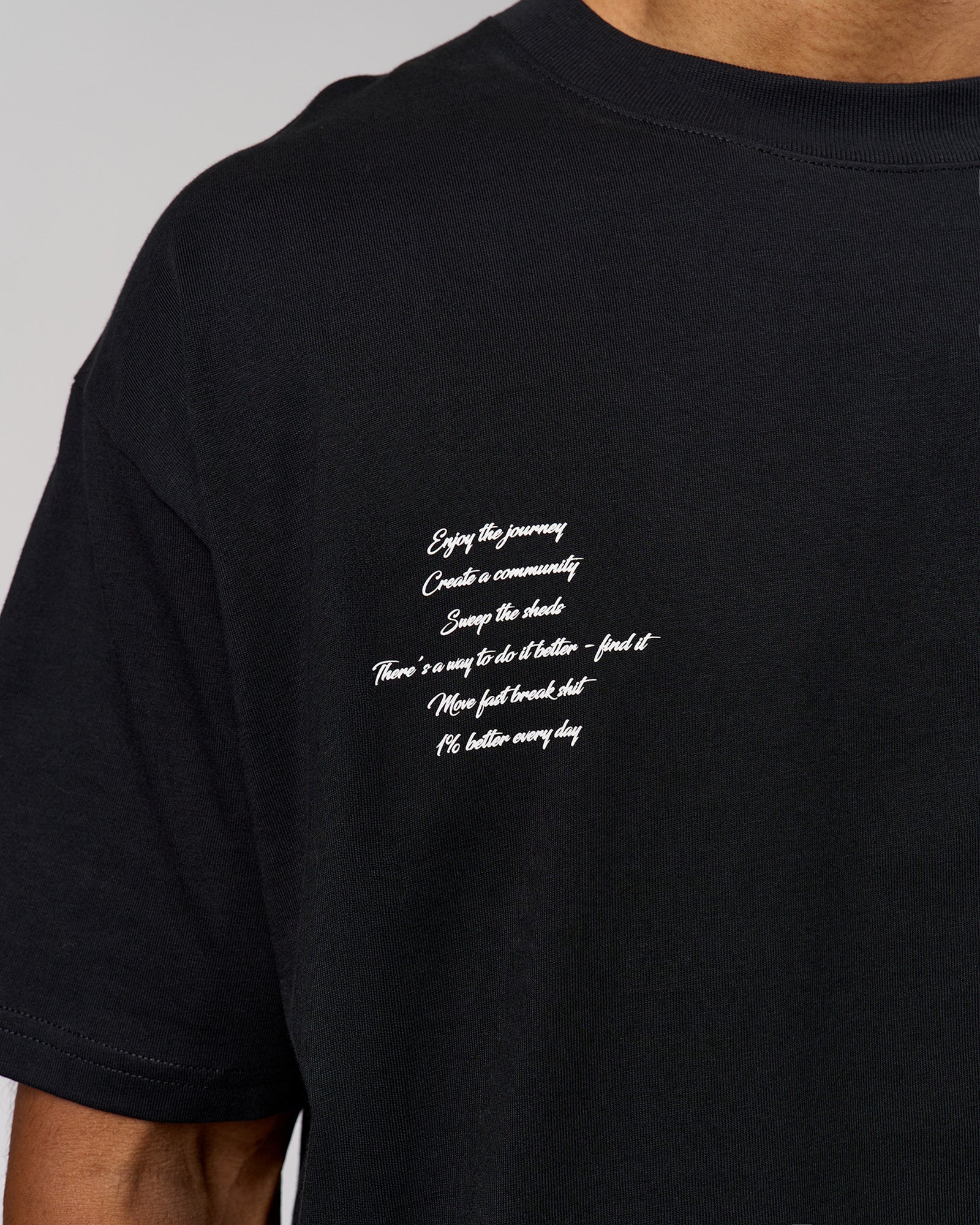 Hype Heavyweight Unisex Oversized Tee - Black-White