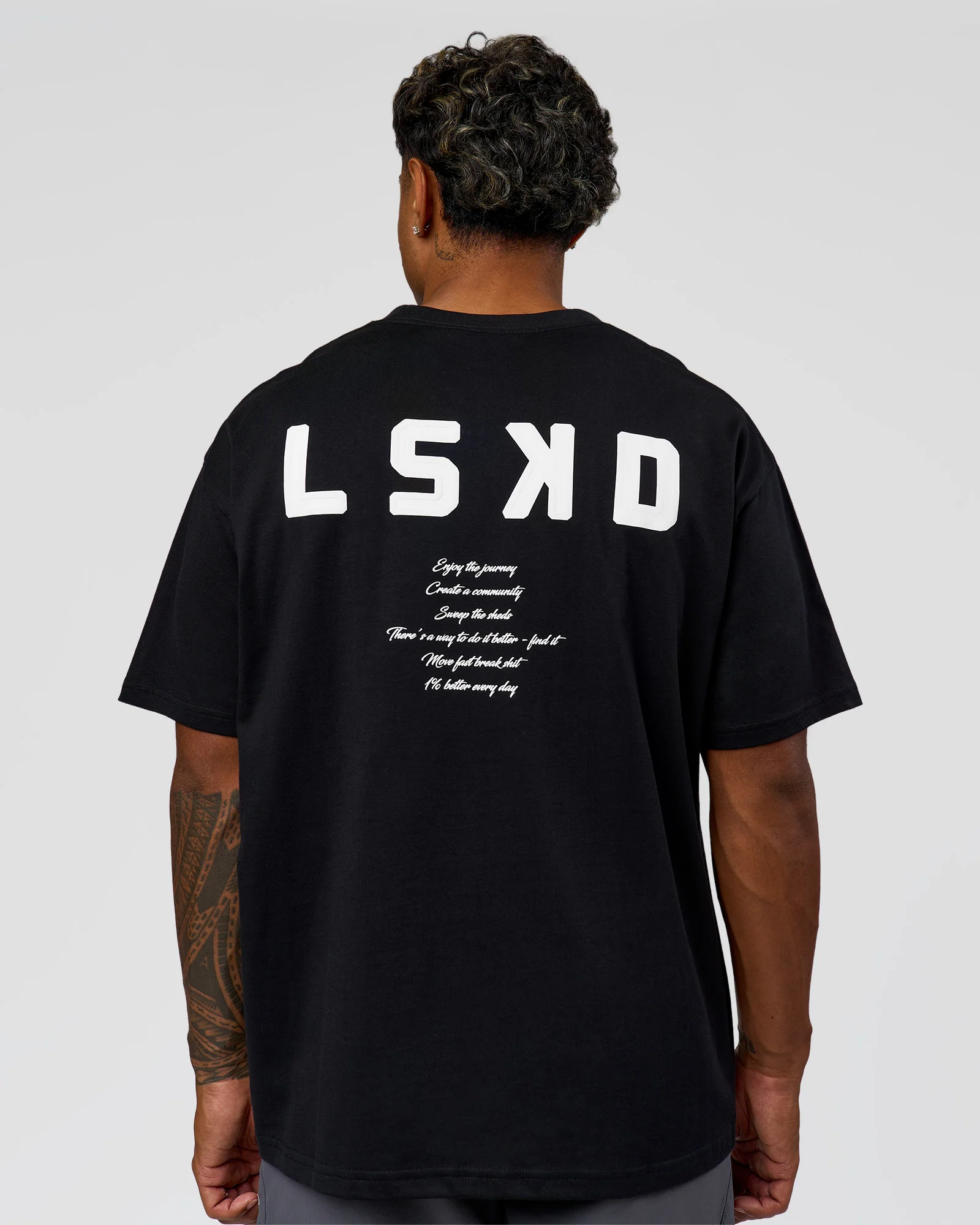 Hype Heavyweight Unisex Oversized Tee - Black-White