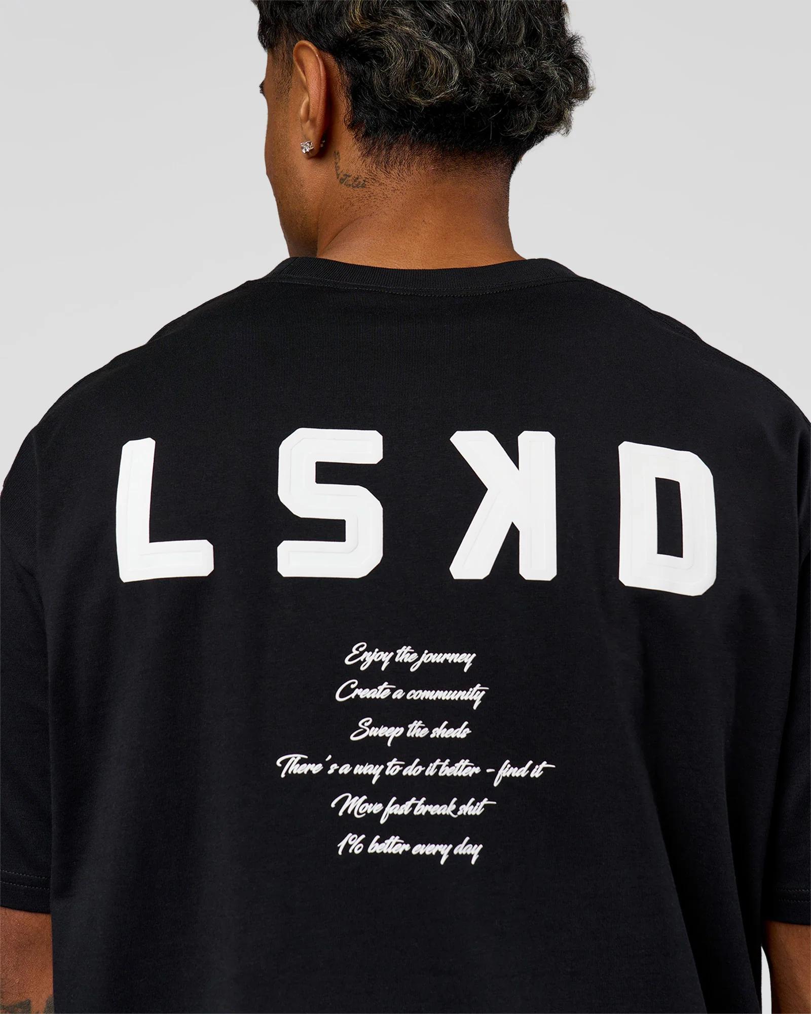 Hype Heavyweight Unisex Oversized Tee - Black-White