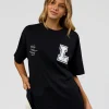 Hype Heavyweight Unisex Oversized Tee - Black-White