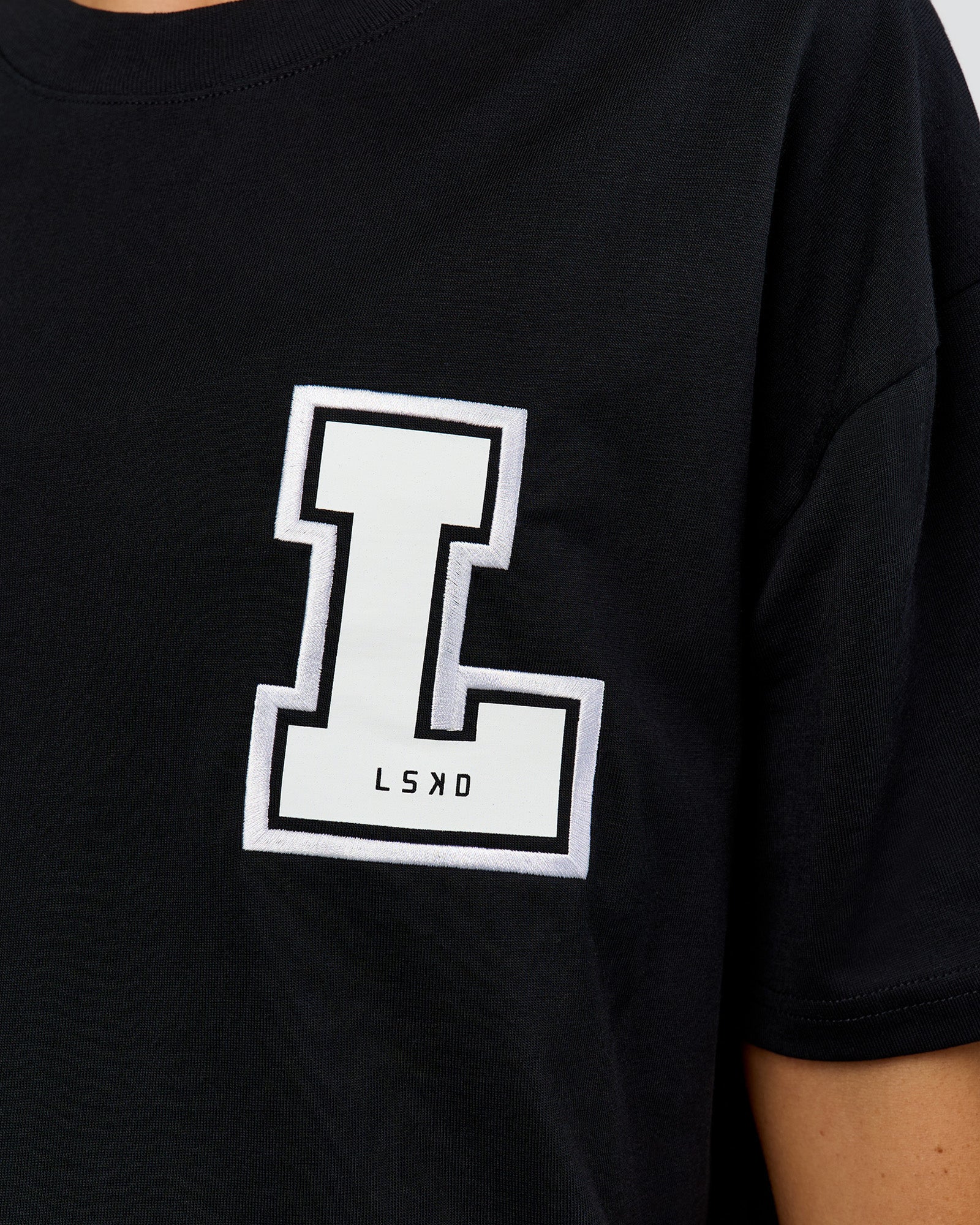 Hype Heavyweight Unisex Oversized Tee - Black-White