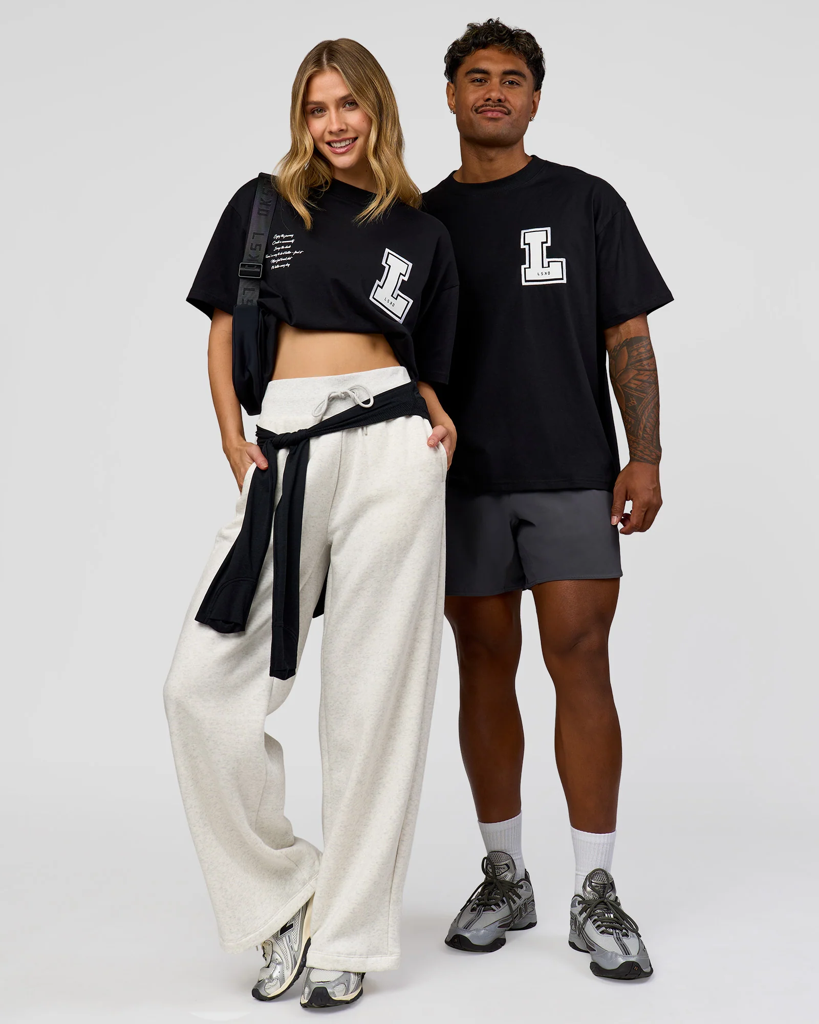 Hype Heavyweight Unisex Oversized Tee - Black-White