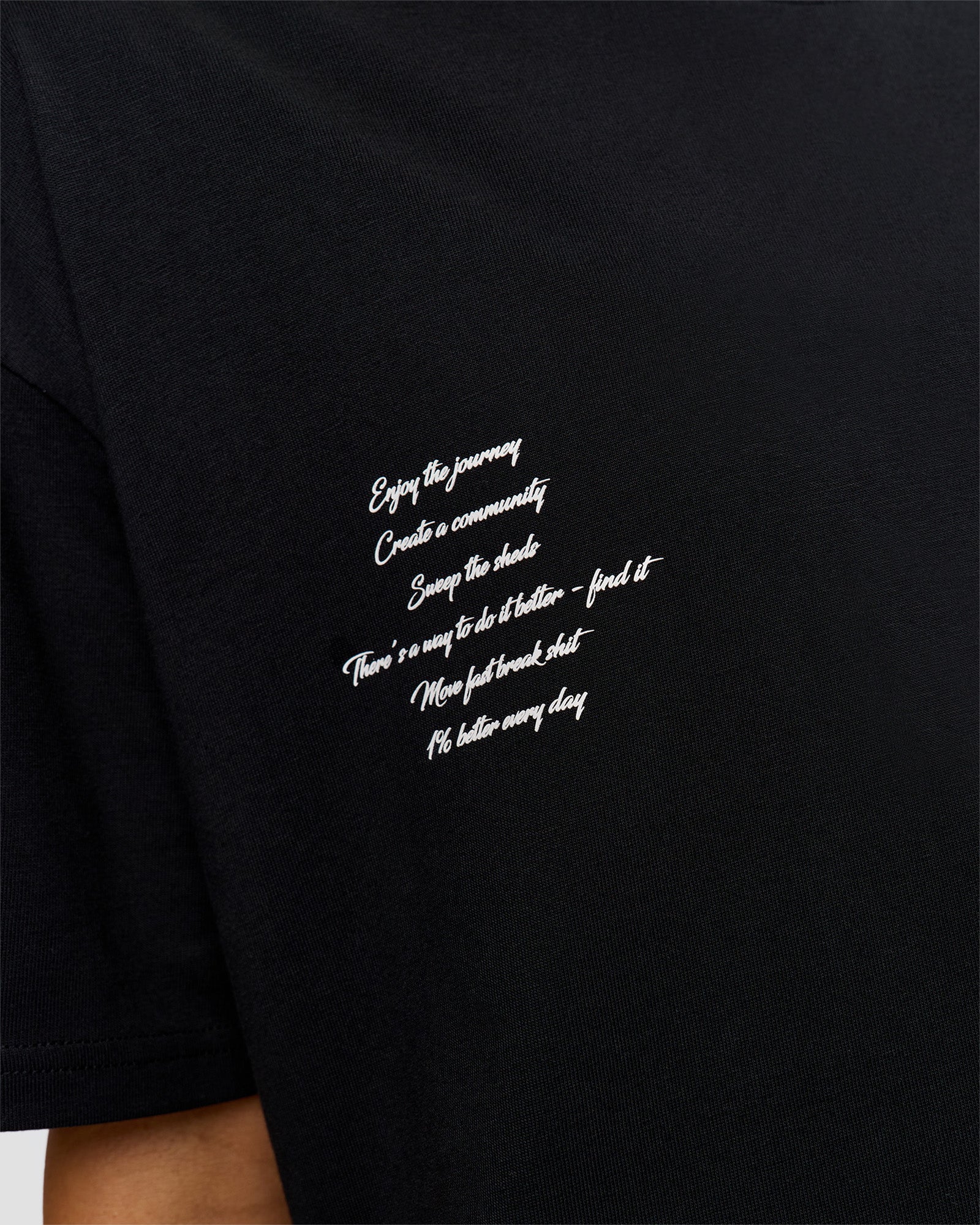Hype Heavyweight Unisex Oversized Tee - Black-White