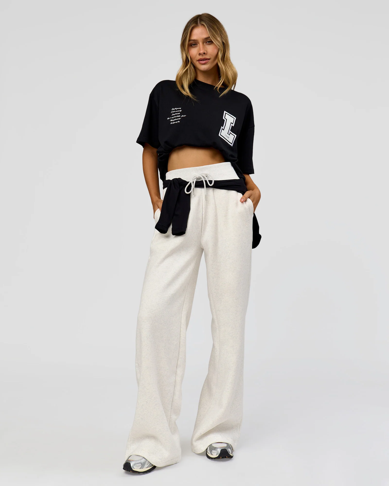 Hype Heavyweight Unisex Oversized Tee - Black-White