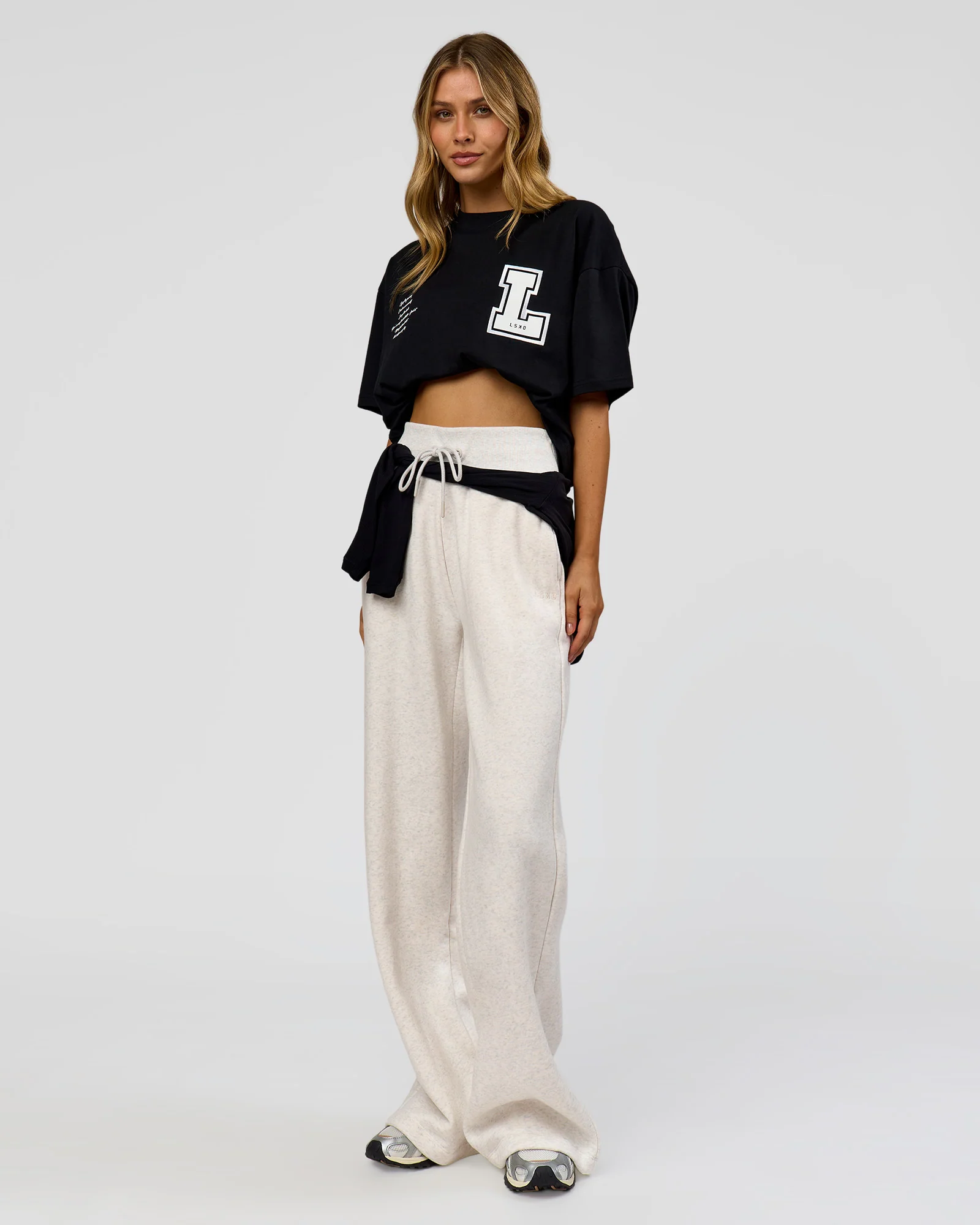 Hype Heavyweight Unisex Oversized Tee - Black-White
