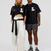 Hype Heavyweight Unisex Oversized Tee - Black-White