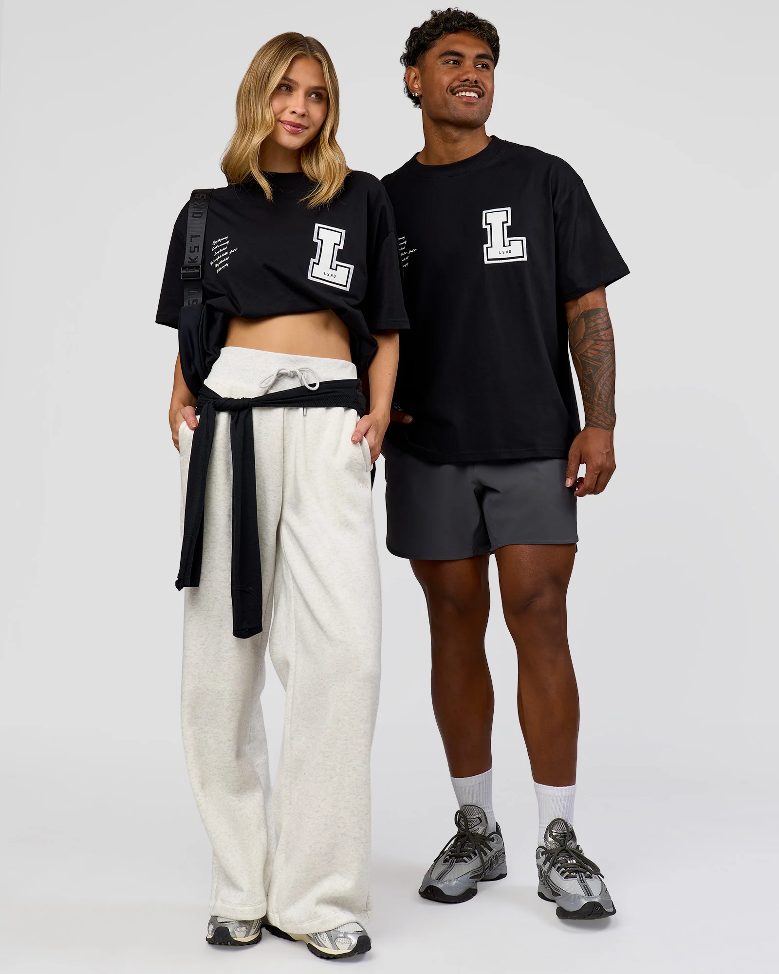 Hype Heavyweight Unisex Oversized Tee - Black-White