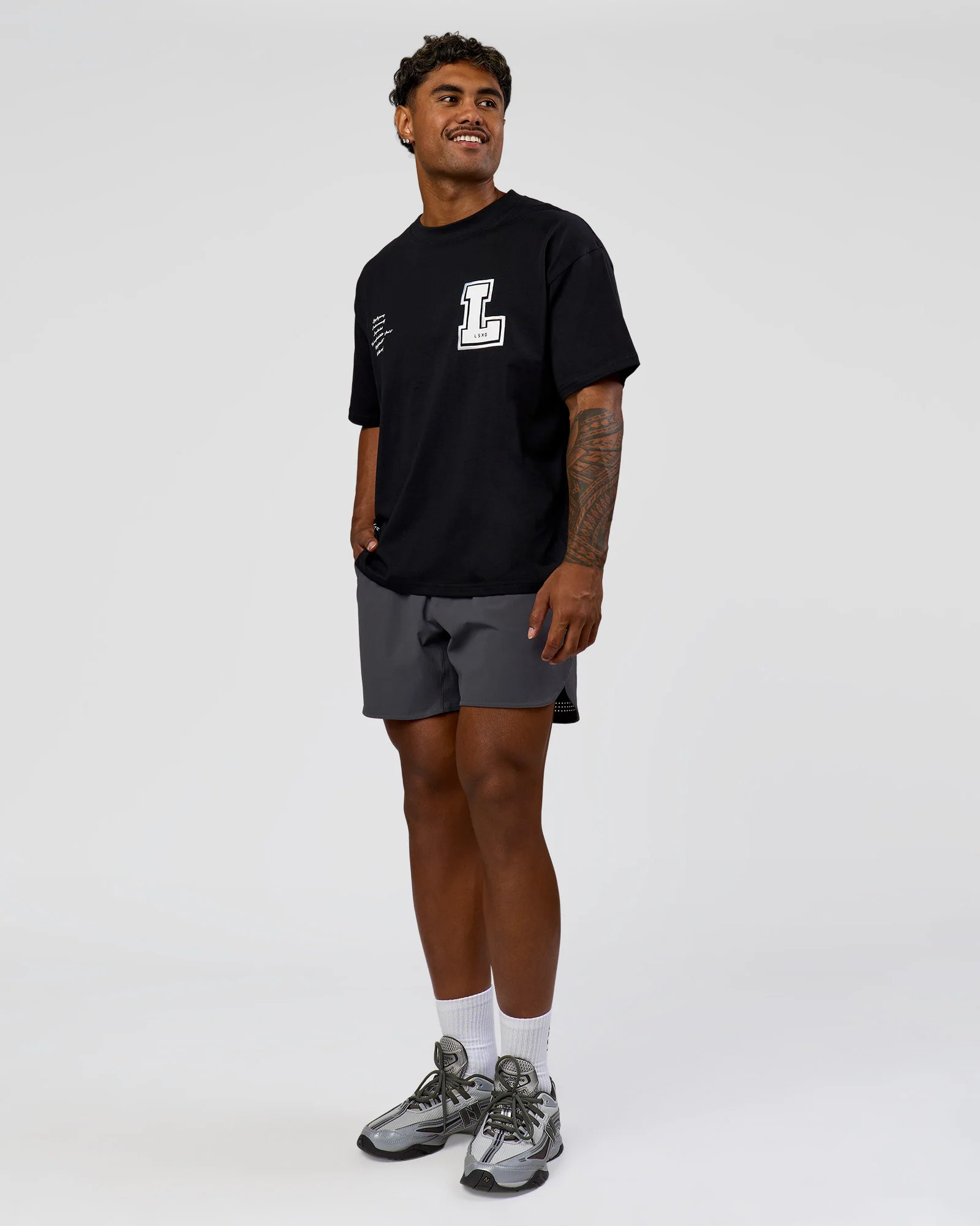 Hype Heavyweight Unisex Oversized Tee - Black-White