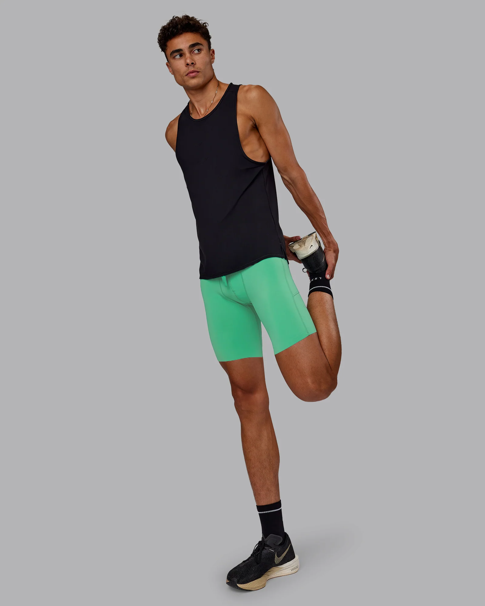Race Day Short Tight 8" - Mystic Green