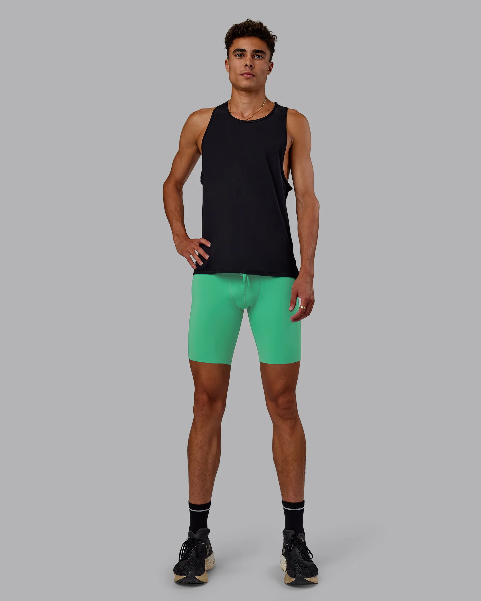 Race Day Short Tight 8" - Mystic Green