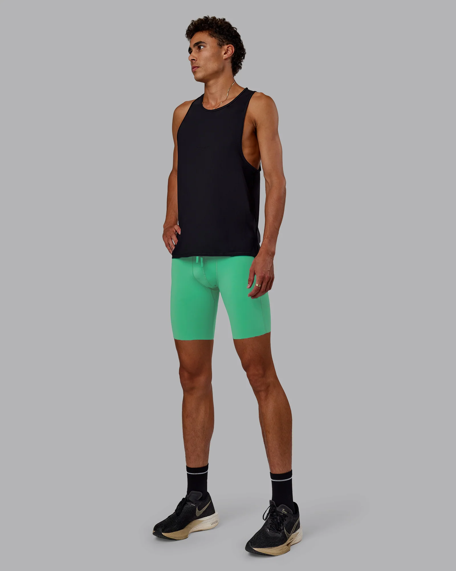 Race Day Short Tight 8" - Mystic Green