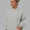 MVP Quilted Oversized Hoodie - Digital Mist-Geometric