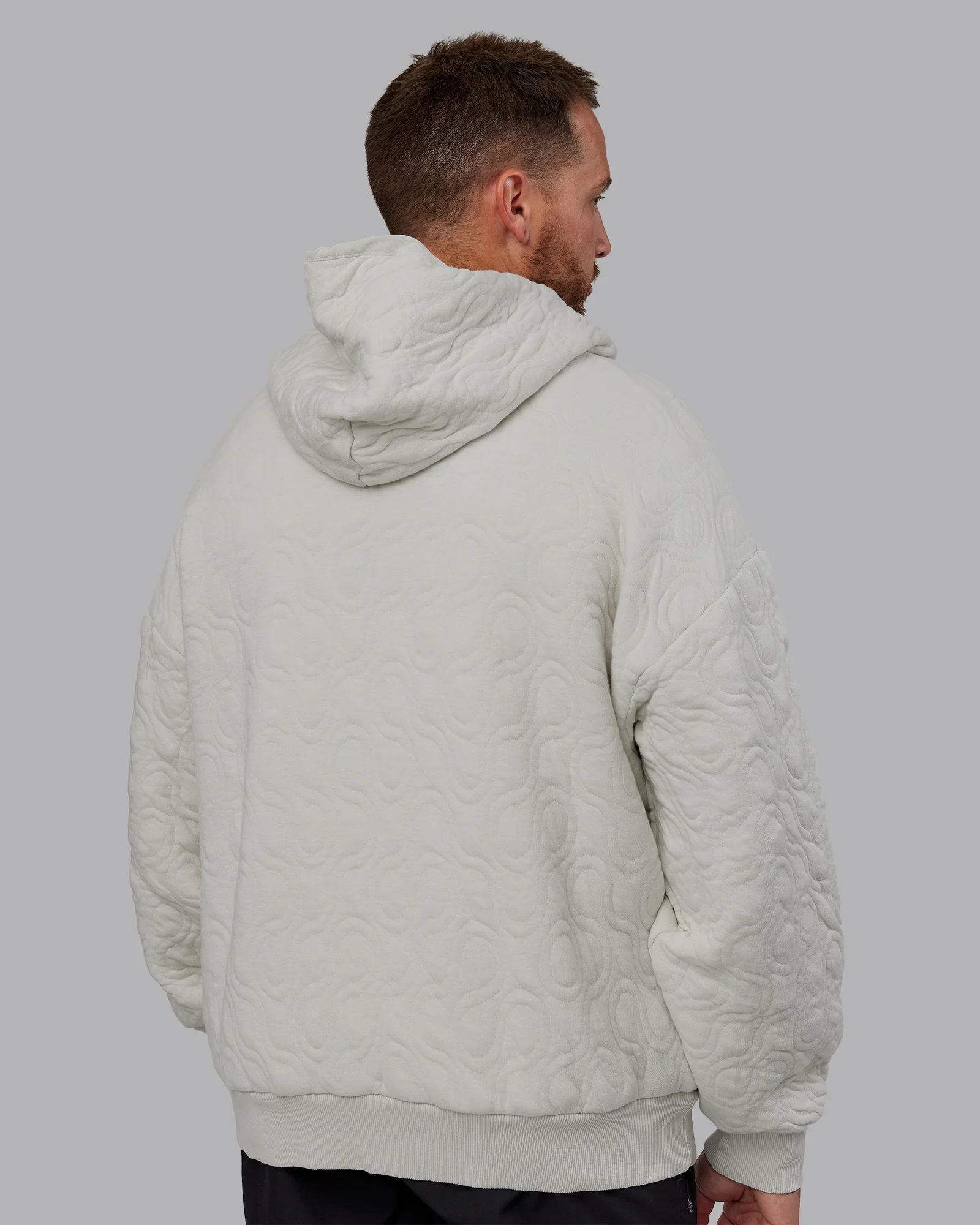 MVP Quilted Oversized Hoodie - Digital Mist-Geometric