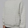 MVP Quilted Oversized Hoodie - Digital Mist-Geometric