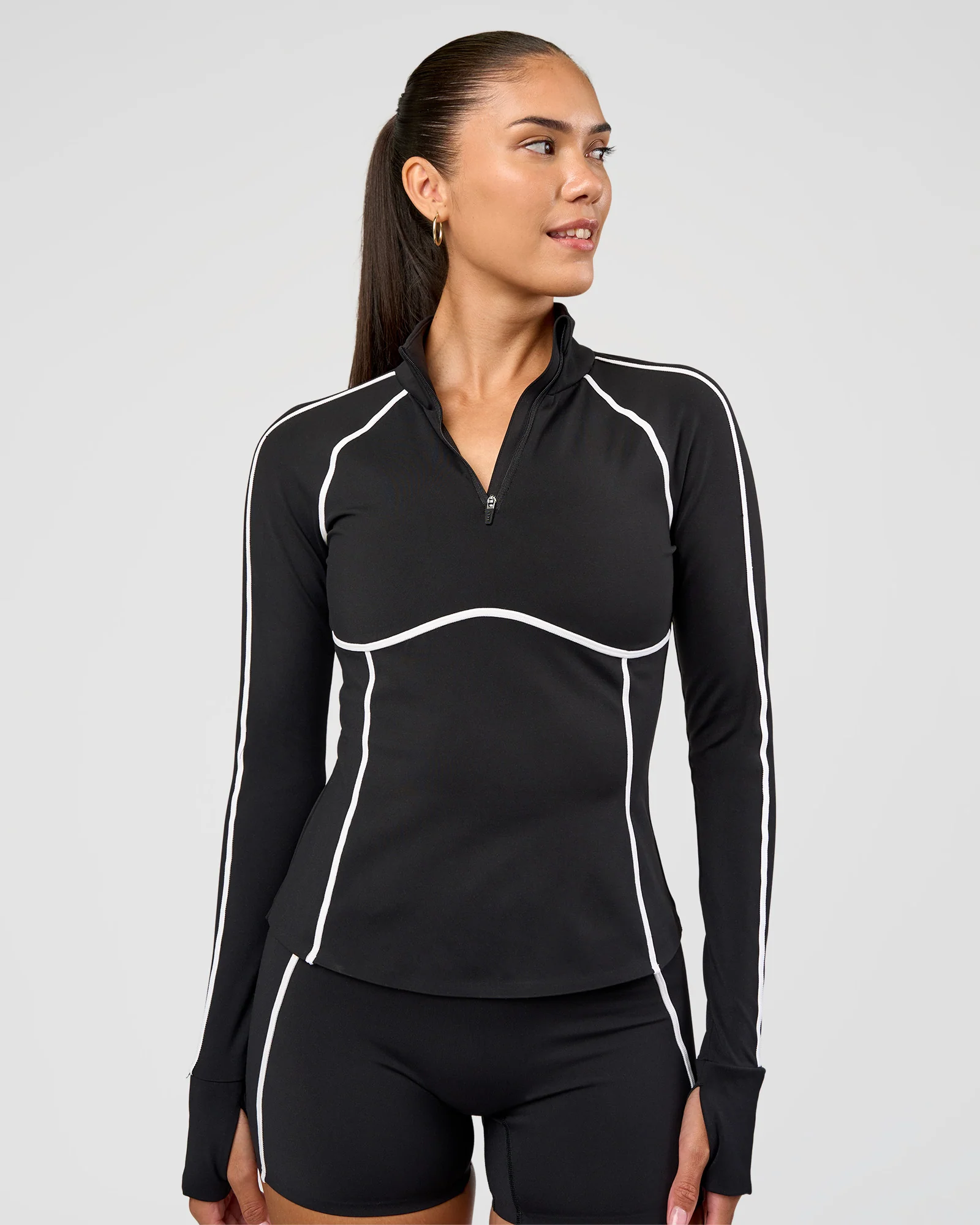Power Quarter Zip Jacket - Black