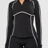 Power Quarter Zip Jacket - Black