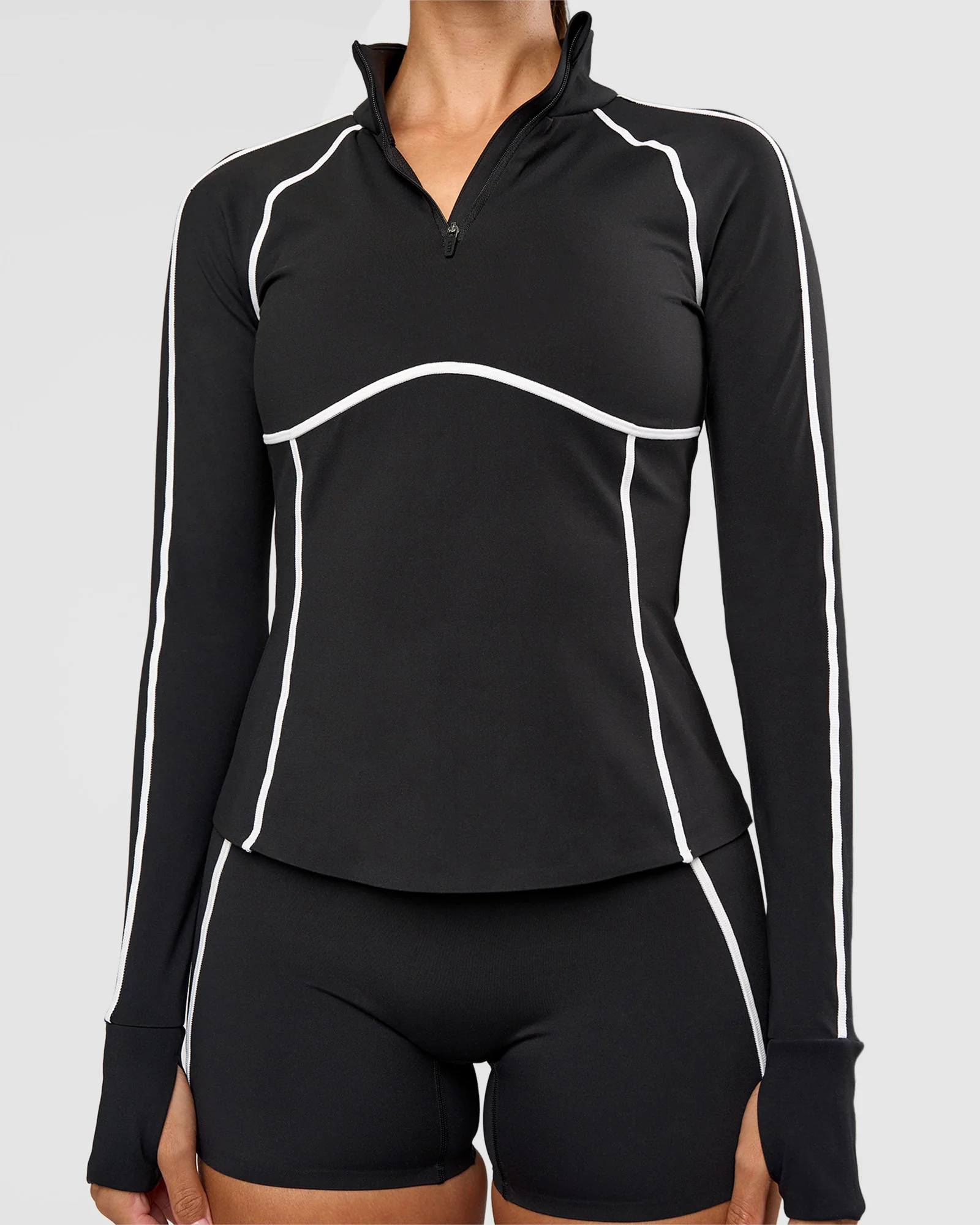 Power Quarter Zip Jacket - Black