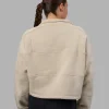 Slam Quarter Zip Sweater - Shale Beige-Lime Glo