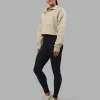 Slam Quarter Zip Sweater - Shale Beige-Lime Glo